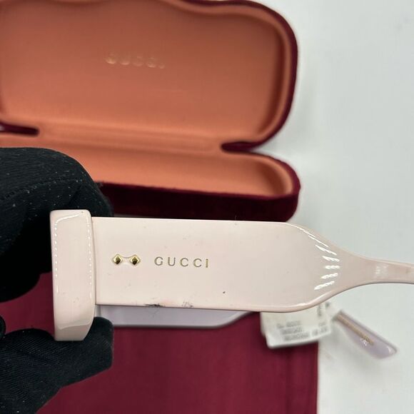 Women's Gucci 53 mm rectangular  sunglasses made in Italy - Picture 6 of 8